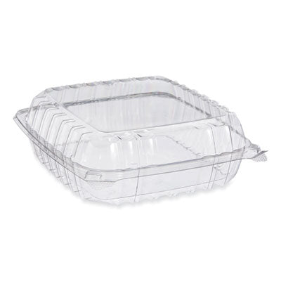 DCCPET95PST1 ClearSeal Hinged-Lid Plastic Containers, 9.3 x 8.83 x 3, Clear, 200/Carton