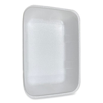 GEN20KWH Meat Trays, #20K, 12 x 8.7 x 2.45, White, Foam, 125/Carton GEN