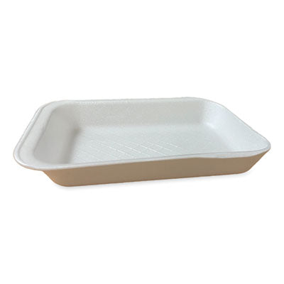 GEN2DWH Meat Trays, #2D, 8.56 x 6.1 x 1.2, White, Foam, 500/Carton