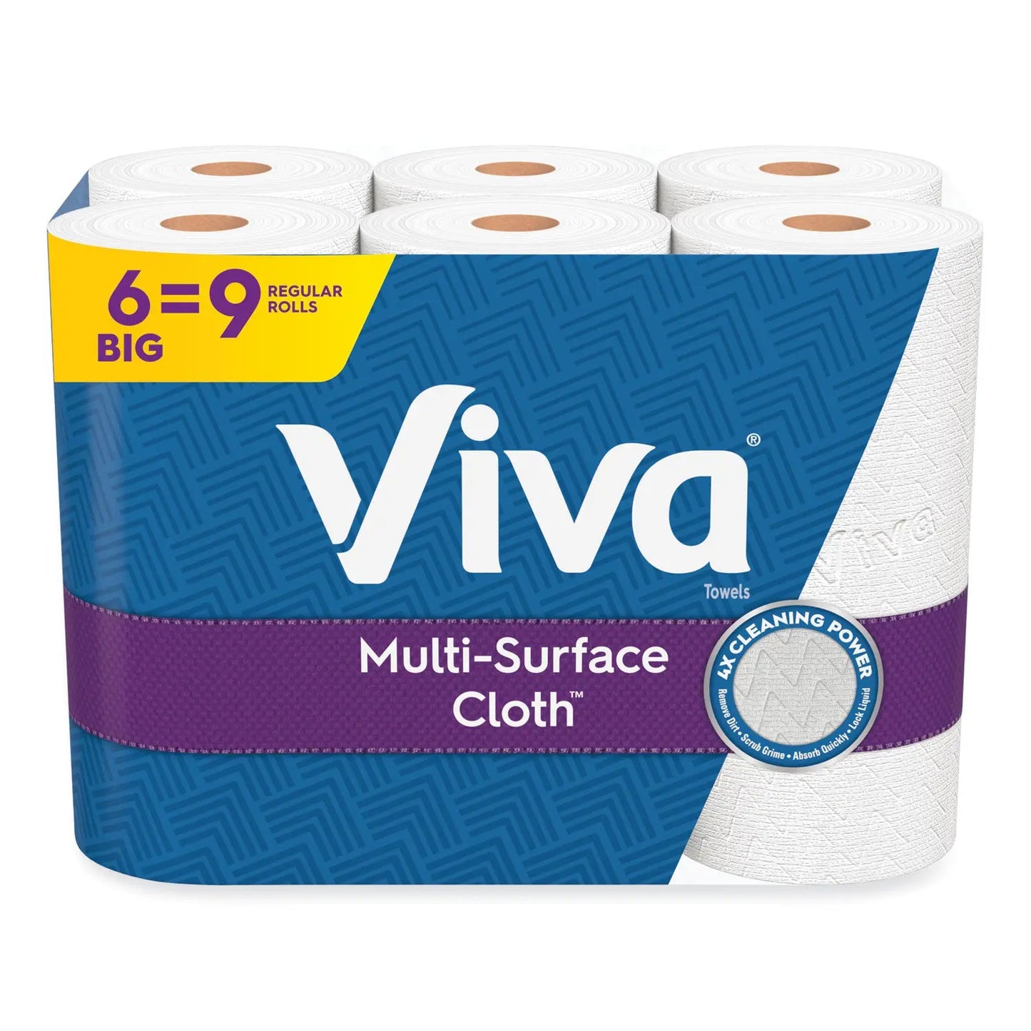 KCM49413 Multi-Surface Cloth Choose-A-Sheet Kitchen Roll Paper Towels 2-Ply, 11 X 5.9, White, 83/roll, 6 Rolls/pack, 4 Packs/carton Viva