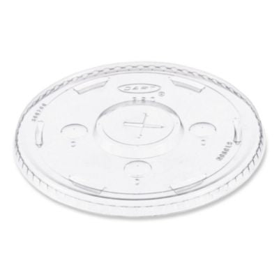 DCCL32CR Straw-Slot Cold Cup Lids, Fits 30 oz to 32 oz Cold Cups, Plastic, Clear, 50/Sleeve, 20 Sleeves/Carton DART
