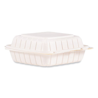 DCC85MFPPHT1R Hinged Lid Containers, 8.25 x 8 x 3, White, Plastic, 150/Carton