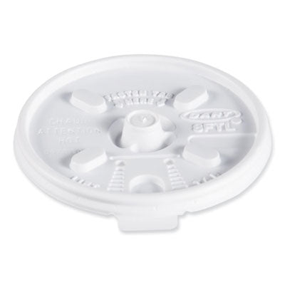 DCC8FTL Lift n' Lock Plastic Hot Cup Lids, Fits 8 oz Hot Cups, White, 1,000/Carton DART