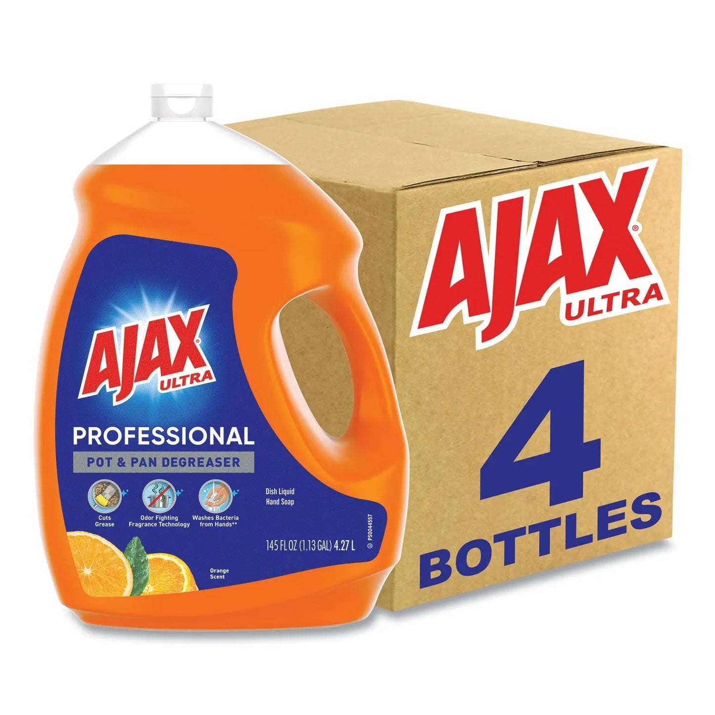 CPC61034313CT Dish Detergent, Orange Scent, 145 Oz Bottle, 4/carton Ajax
