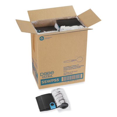 DXESSWPS5 SmartStock Wrapped Heavyweight Cutlery Refill, Soup Spoon, Plastic, Black, 960/Carton DIXIE FOOD SERVICE