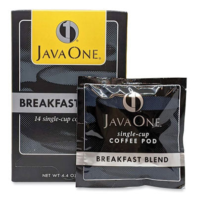 JAV30220 Coffee Pods, Breakfast Blend, Single Cup, 14/box