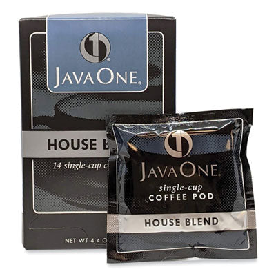 JAV40300 Coffee Pods, House Blend, Single Cup, 14/box JAVA TRADING CO.