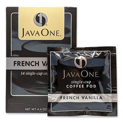 JAV70400 Coffee Pods, French Vanilla, Single Cup, 14/box