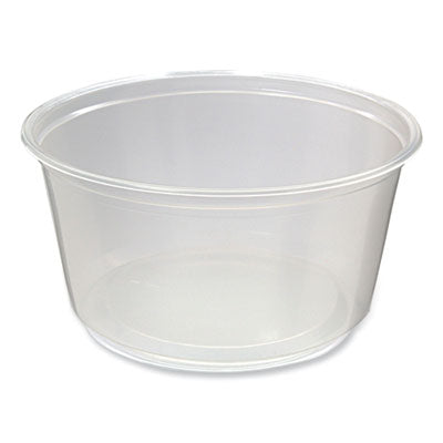 FABPK12SC Microwavable Deli Containers, 12 oz, 4.6" Diameter x 2.3" h, Clear, Plastic, 500/Carton FABRI-KAL
