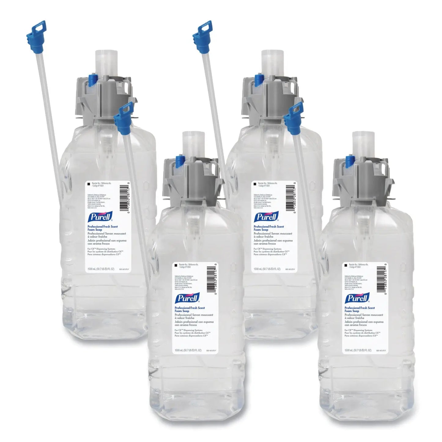 GOJ856104 Professional Foam Soap Refill, For CX, CXi, CXT Dispensers, Fresh Scent, 1,500 mL, 4/Carton PURELL