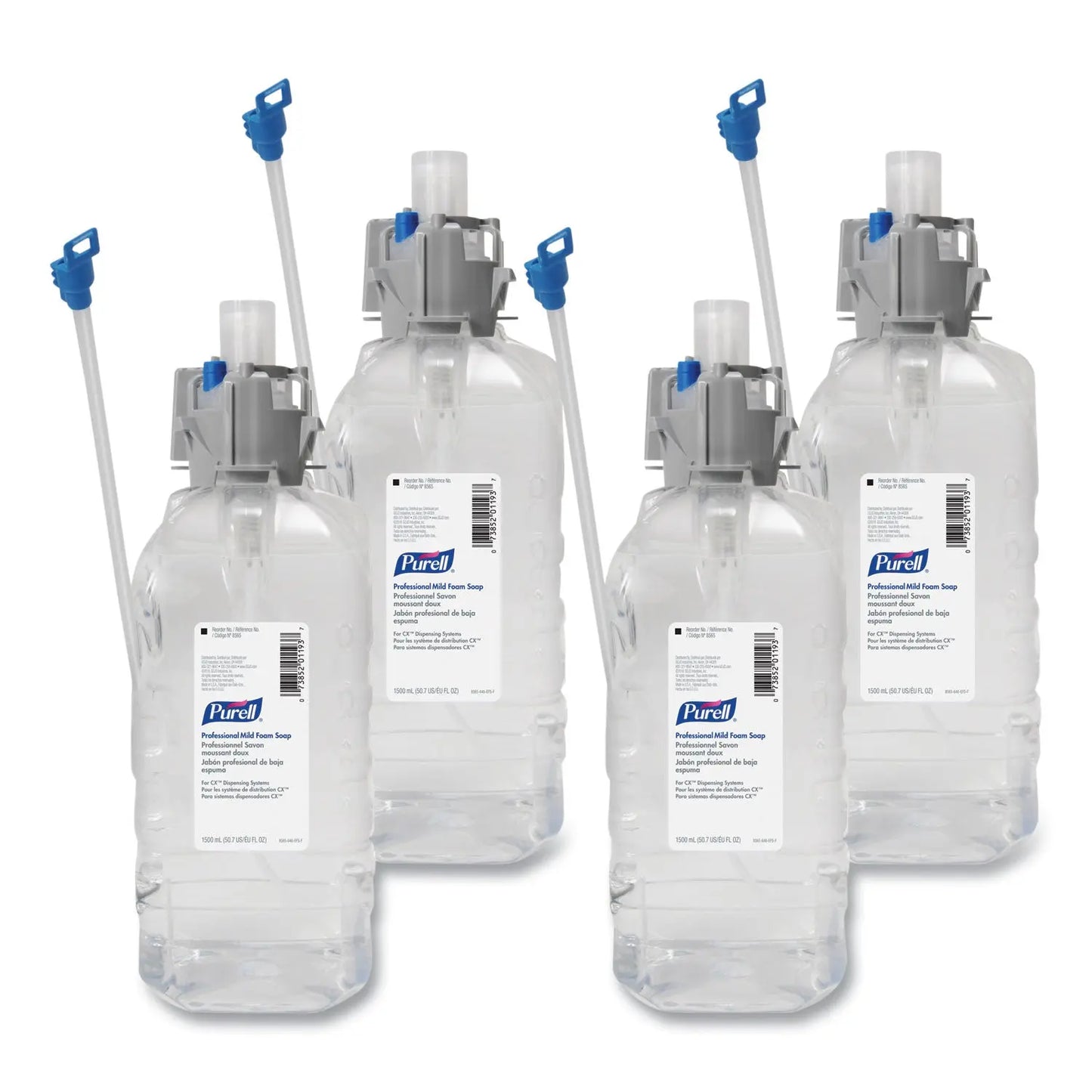 GOJ856504 Professional Mild Foam Soap Refill, For CX, CXi, CXT Dispensers, Fragrance-Free, 1,500 mL, 4/Carton PURELL