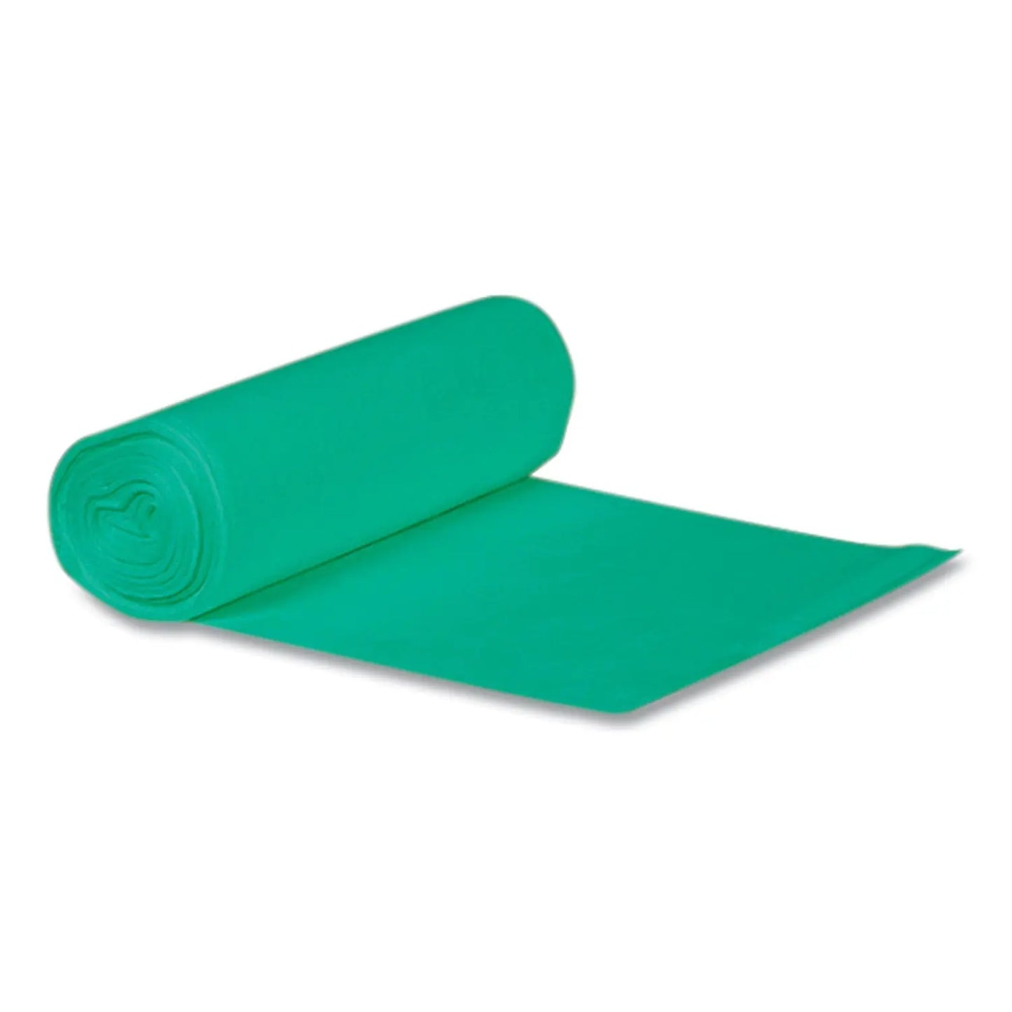 HERL5645TEER1 Eco Blend Max Can Liners, 23 Gal, 0.8 mil, 28" x 45", Green, 25 Bags/Roll, 10 Rolls/Carton Heritage