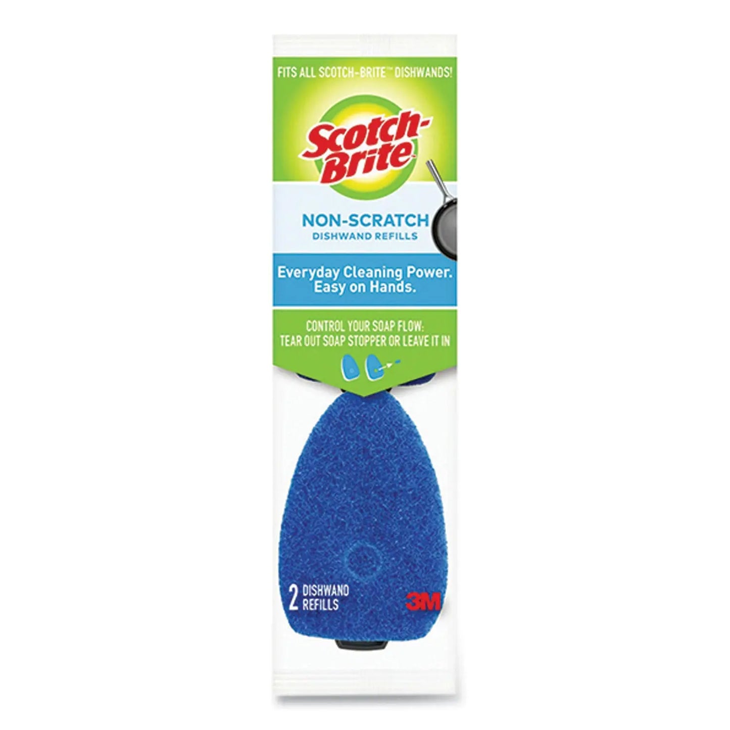 MMM48312 Non-Scratch Dishwand Refills, Blue, 2/Pack Scotch-Brite