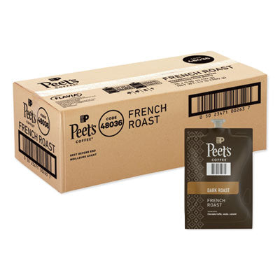 PEELPC00263 FLAVIA Ground Coffee Freshpacks, French Roast, 76/Carton PEETS