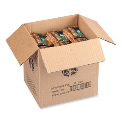SBK12540222CT Whole Bean Coffee, Decaffeinated, Pike Place, 1 lb, Bag, 6/Carton STARBUCKS COFFEE COMPANY