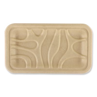 WORTRSC17SLFS Fiber Meat and Produce Trays, 4.8 x 8.3 x 0.7, Natural, Paper, 500/Carton