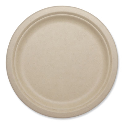 WORPLSCU9LFP Fiber Plates, Paper, 9.1" dia, Natural, 1,000/Carton WORLD CENTRIC