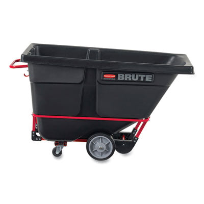 RCP1315BLA 1 cu yd BRUTE Rotomolded Tilt Truck, 1,250 lb Capacity, Black RUBBERMAID COMMERCIAL PROD.