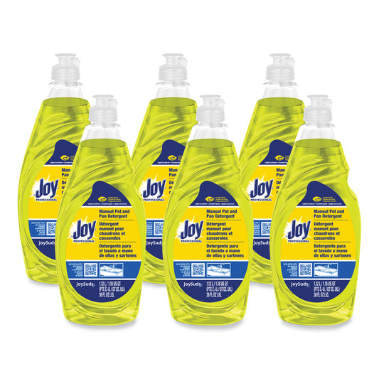 JOY43606CT Dishwashing Liquid, Lemon Scent, 38 oz Bottle, 8/Carton