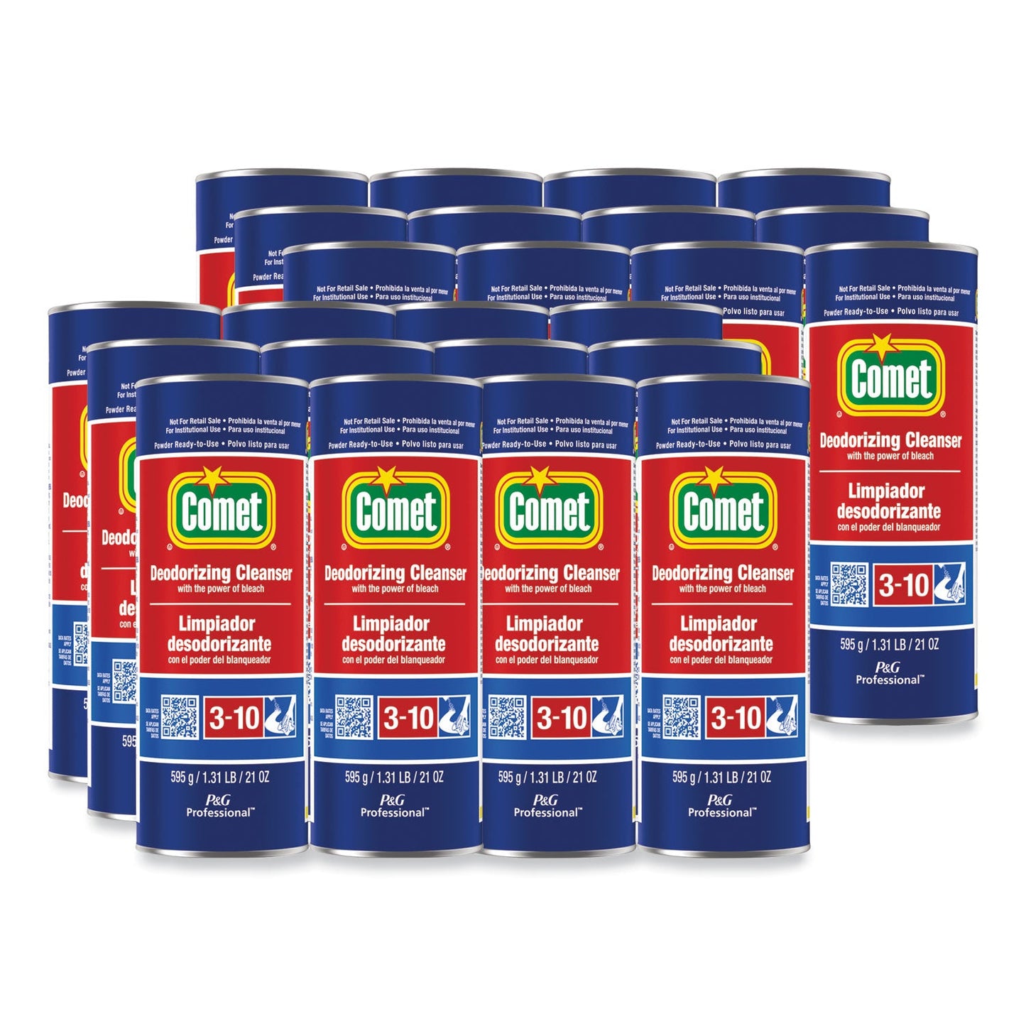 PGC32987CT Deodorizing Cleanser With Bleach, Powder, 21 Oz Canister, 24/carton Comet