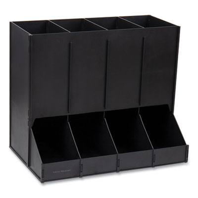 EMSCPODBKBLK Anchor Collection 4-Compartment Single Serve Pod Countertop Dispenser, 14.25 x 9 x 12.15, Black EMS MIND READER LLC