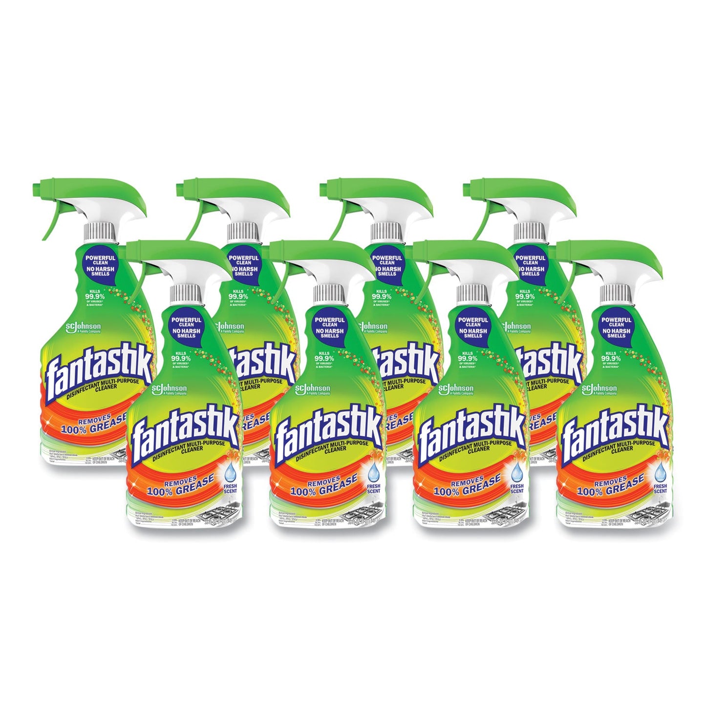 SJN366095 Disinfectant Multi-Purpose Cleaner Fresh Scent, 32 Oz Spray Bottle, 8/carton Fantastik