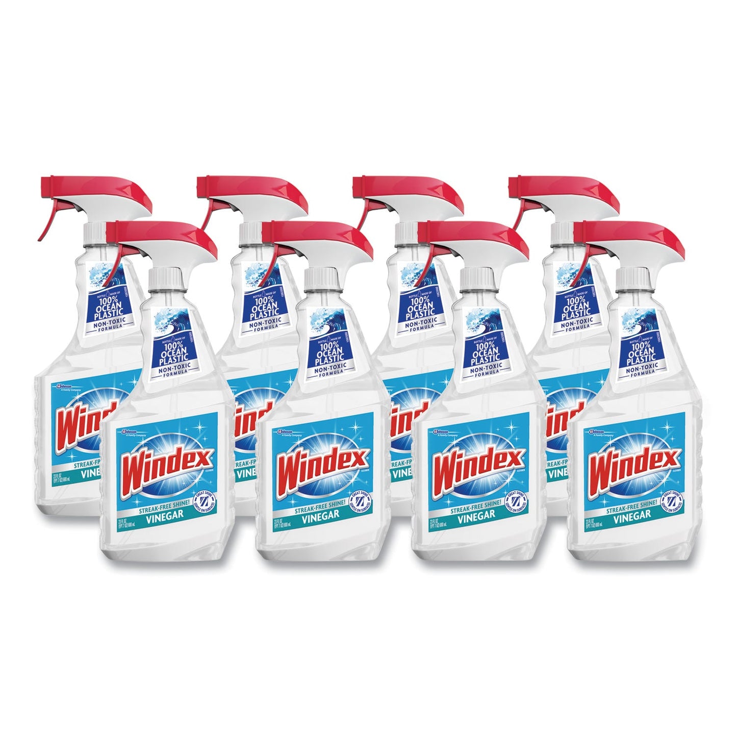 SJN312620 Multi-Surface Vinegar Cleaner, Fresh Clean Scent, 23 Oz Spray Bottle, 8/carton Windex