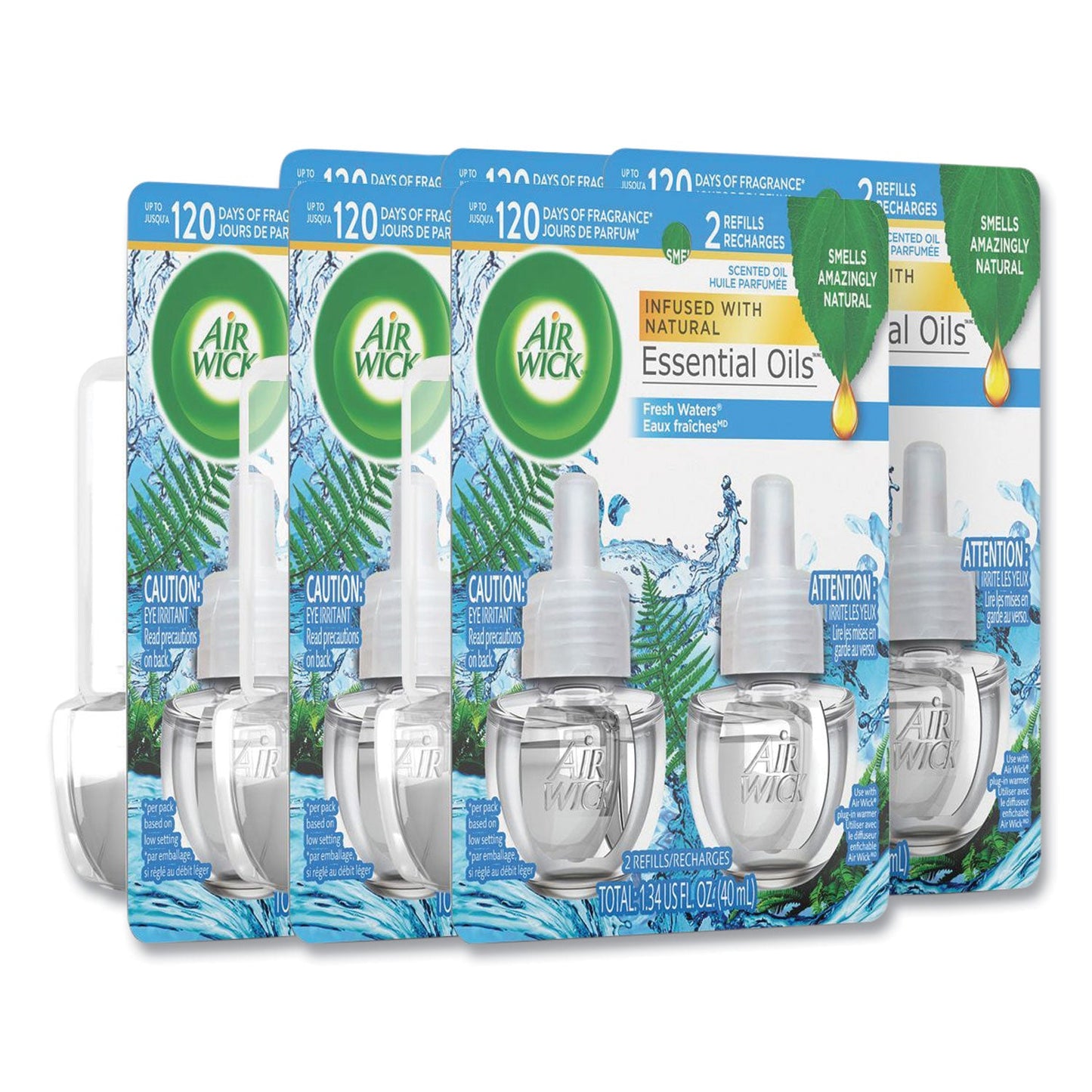 RAC79717CT Scented Oil Refill, Fresh Waters, 0.67 Oz, 2/pack, 6 Pack/carton Air Wick