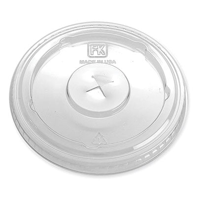 FABLS636FX Greenware Cold Drink Lids, X-Slot, Fits 12 oz to 20 oz Cold Cup, Plastic, Clear, 1,000/Carton FABRI-KAL