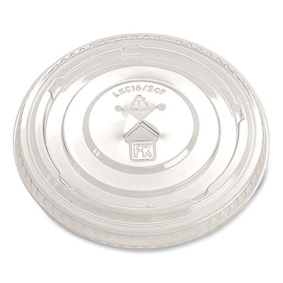 FABLKC1624FX Greenware Cold Drink Lids, X-Slot, Fits 16 oz to 24 oz Cold Cups, Plastic, Clear, 1,000/Carton FABRI-KAL
