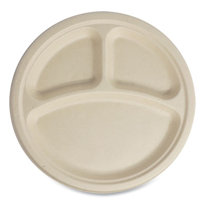 WORPLSCU10TLFS Fiber Plates, Paper, 10" dia, Natural, 700/Carton WORLD CENTRIC