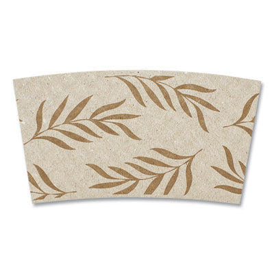 WORSLPAME Hot Cup Sleeves, Fits 8 oz Cups, Natural, 1,000/Carton WORLD CENTRIC
