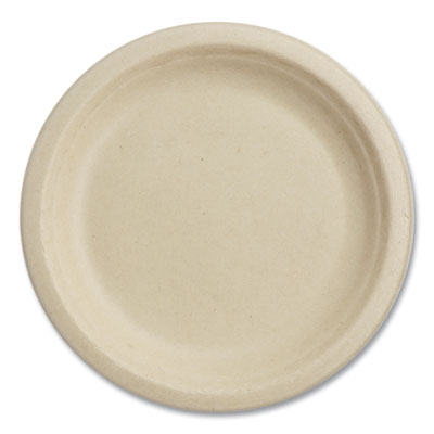 WORPLSCU7LFS Fiber Plates, Paper, 7" dia, Natural, 1,000/Carton WORLD CENTRIC