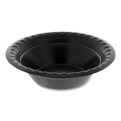 PCTYTKB00040000 Placesetter Deluxe Laminated Foam Dinnerware, Bowl, 4 oz, Black, 1,250/Carton