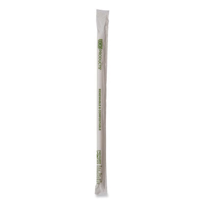 ECOEPSTPHA1025 Renewable and Compostable PHA Straws, 10.25", Natural White, 1,250/Carton