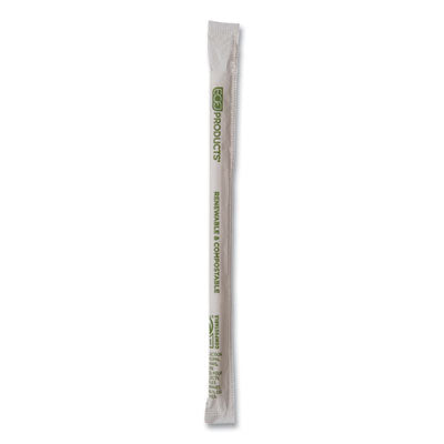 ECOEPSTPHA775 Renewable and Compostable PHA Straws, 7.75", Natural White, 2,000/Carton ECO-PRODUCTS,INC.