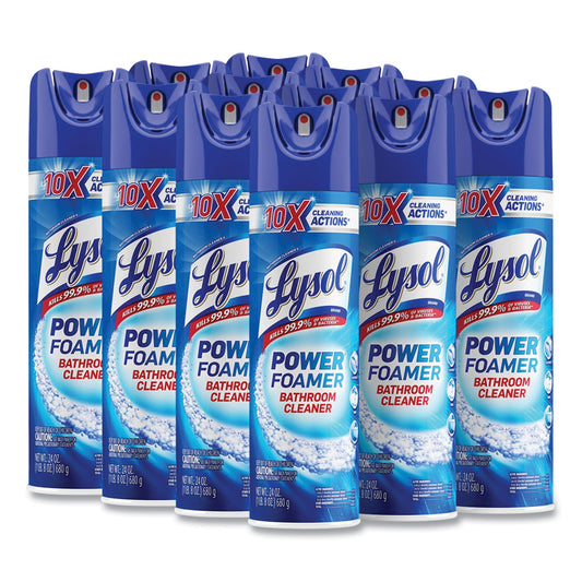 RAC02569CT Power Foam Bathroom Cleaner, 24 Oz Aerosol Spray, 12/carton