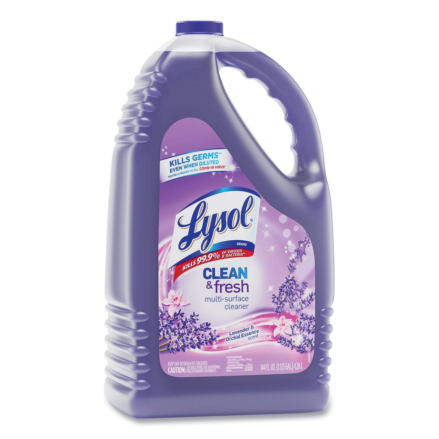 RAC88786EA Clean and Fresh Multi-Surface Disinfectant Cleaner, Lavender and Orchid Essence, 144 oz Bottle LYSOL Brand