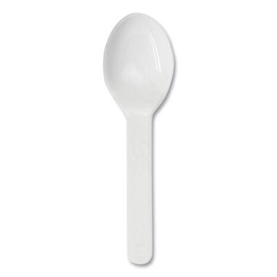 WORSPCS3 PLA Compostable Cutlery, Tasting Spoon, Plastic, 3", Light Beige, 3,000/Carton WORLD CENTRIC