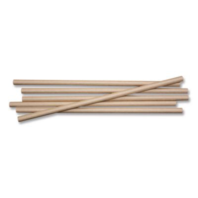 WORSTPA8K Sustainable Kraft Paper Straws, 8", 6,000/Carton