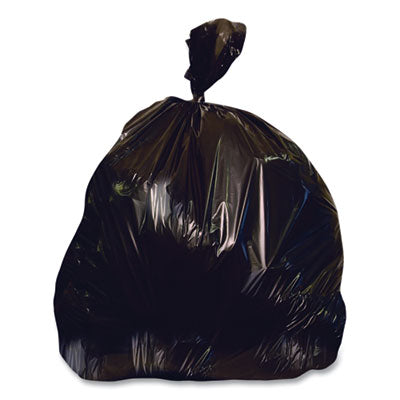 HERH8660AK Linear Low-Density Can Liners, 65 gal, 1.5 mil, 43" x 60", Black, 100/Carton HERITAGE