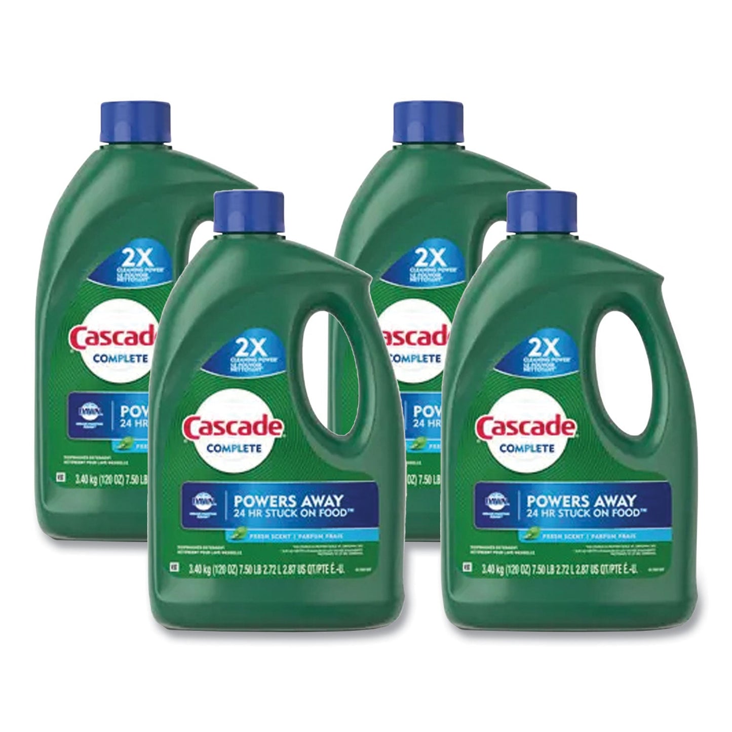 PGC53987 Complete Gel Dishwasher Detergent, Fresh, 120 oz Bottle, 4/Carton Cascade