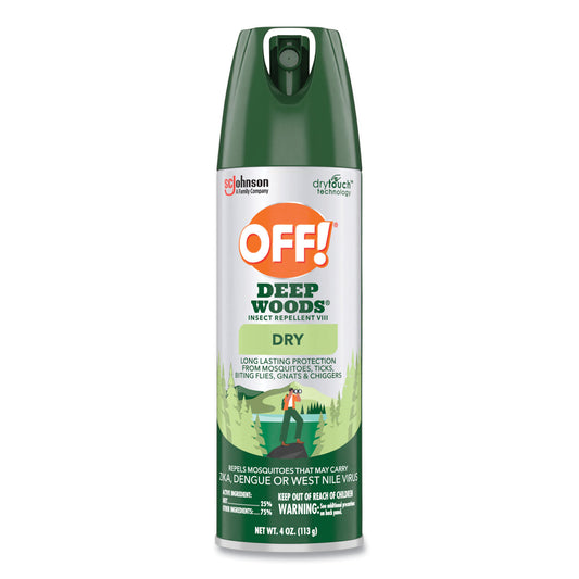 SJN315652 Deep Woods Dry Insect Repellent, 4 oz Aerosol Spray, Neutral, 12/Carton