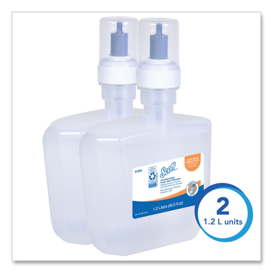 KCC91594 Antimicrobial Foam Skin Cleanser Refill, Fresh Scent, 1,200 mL, 2/Carton