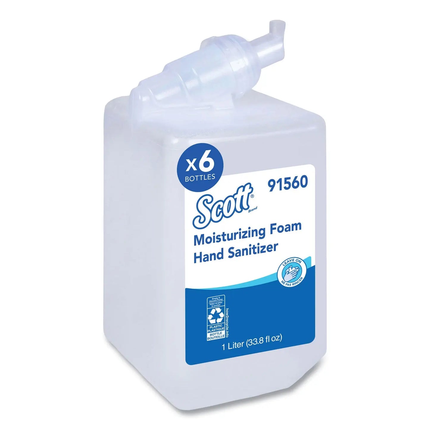 KCC91560 Pro Moisturizing Foam Hand Sanitizer, 1,000 Ml Refill, Fruity Cucumber Scent, 6/carton Scott