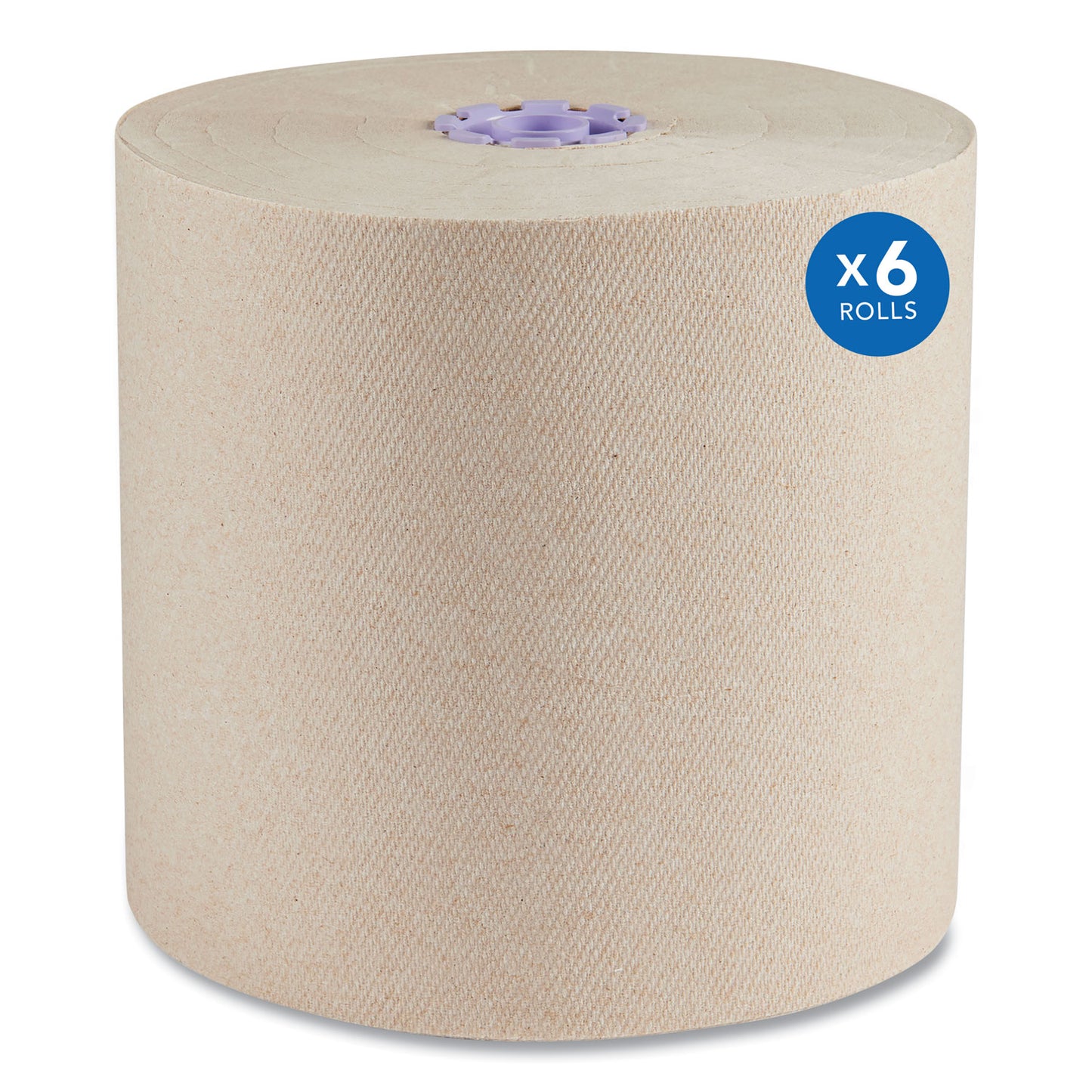 KCC54038 Essential 100% Recycled Fiber Hard Roll Towel, 1-Ply, 8" x 700 ft, 1.5" Core, Brown, 6 Rolls/Carton