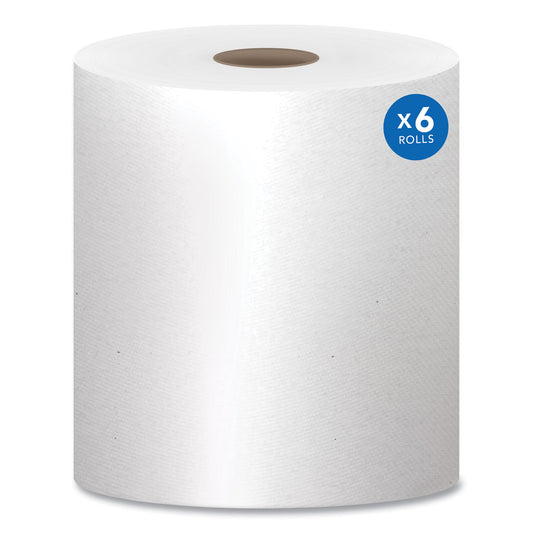 KCC01005 Essential High Capacity Hard Roll Towels for Business, 1-Ply, 8" x 1,000 ft, 1.5" Core, Recycled, White, 6 Rolls/Carton