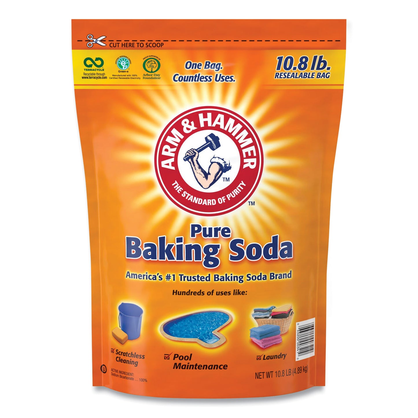 CDC3320000341EA Baking Soda, 10.8 lb Resealable Bag