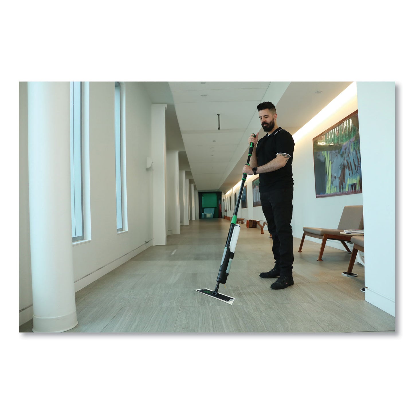 UNGEF40F Excella Finishing Pad, Microfiber, 20", White, 5/Pack