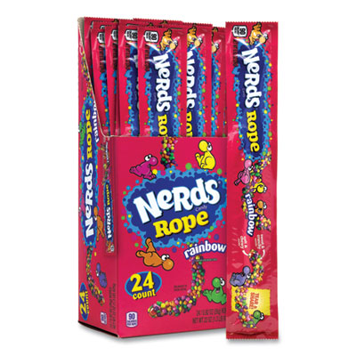 GRR22002136 Nerds Rope Candy, Fruity, 0.92 oz Individually Wrapped, 24/Carton